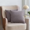 2Pcs Luxury Nordic Plush Cushion Cover Comfortable Textured Striped Throw Pillow Cover Soft Plush Pillowcase Living Room Decor