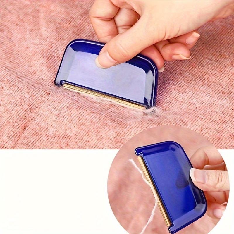 [Copper Mesh Lint Remover] Manual Lint Remover with Copper Mesh | Portable Fabric Shaver for Fleece and Knit Clothes, No Electricity Needed, Blue