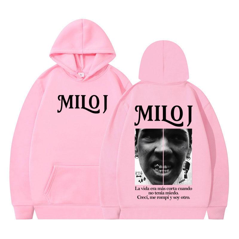 Rapper Milo J Vintage Graphic Hoodie Men Women Pullover Long-sleeved Loose Casual Harajuku Sweatshirts Fan Gifts