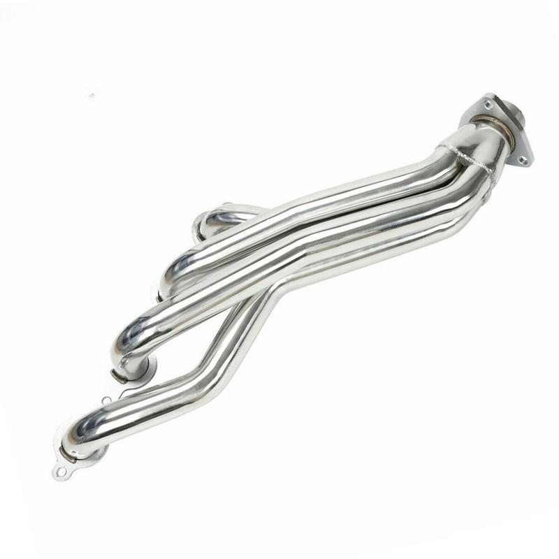 For 07-14 Chevy GMC 4.8L 5.3L 6.0L Long Tube Stainless Steel Headers W/ Y Pipe