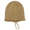 Basiquenti Knit Sweater Cap Solid Strings Thin Lightweight One Size Beige