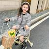 Girls Jacket Short Skirt Set Spring Autumn Children's Long Sleeve Two Piece Clothes