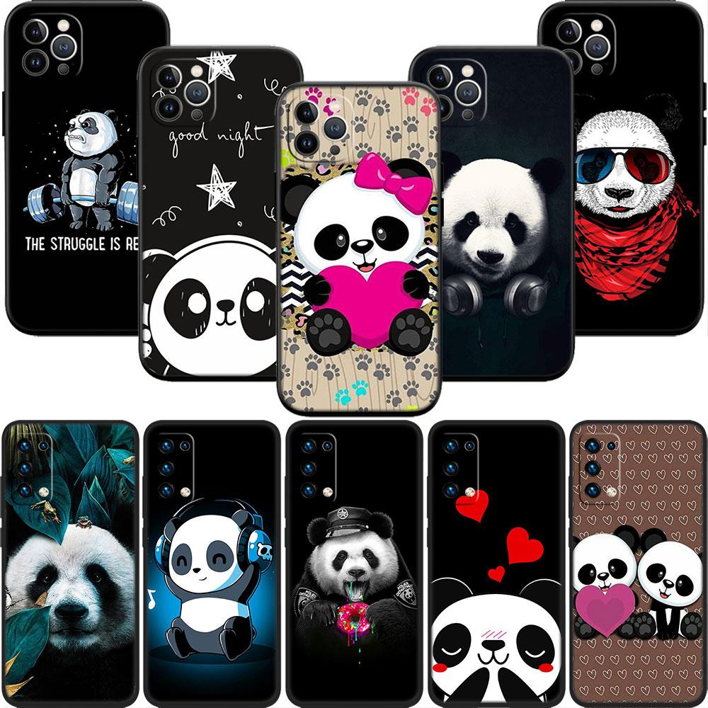 PP16 Cartoon Panda Soft Shell Phone Case for Redmi Note 10 11 12 Pro Max 10S 10C 10T 11A 11S 12S 12C