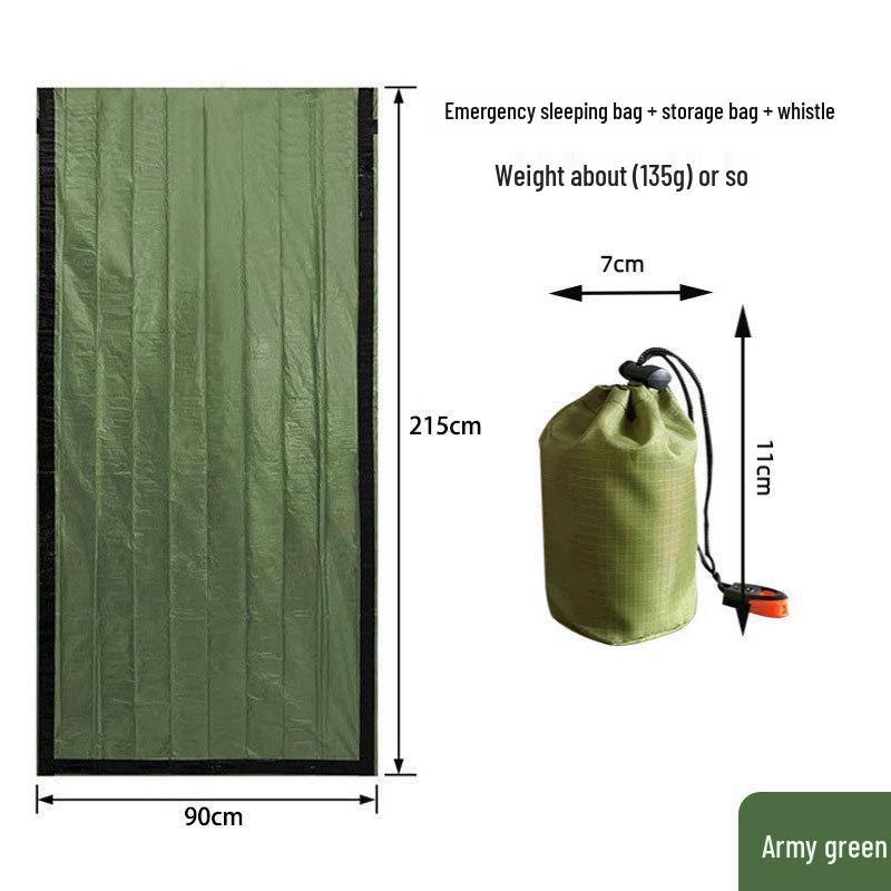 Portable Emergency Survival Sleeping Bag with Reflective Insulation for Camping and Hiking