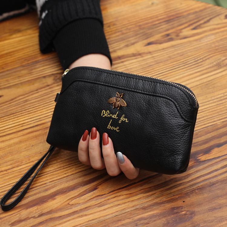 Women's Honeybee Shell-Shaped Long Clutch Wallet