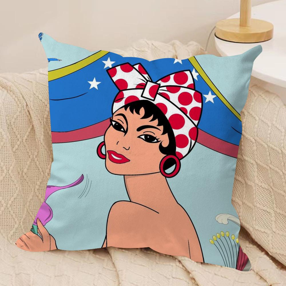 AAesthetic Art Venezuela Cushion Cover Silky Short Plush DoubleSided Printed Pillow Case for Sofa All Seasons Home Decor Gift