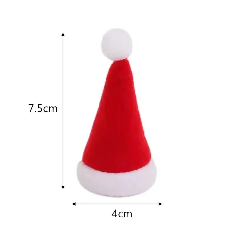 Mini Wine Bottles Cover Santa Hat Lollipop Caps Fork Knife Cutlery Bag Christmas Tableware Holder for Home Xmas Party Decoration