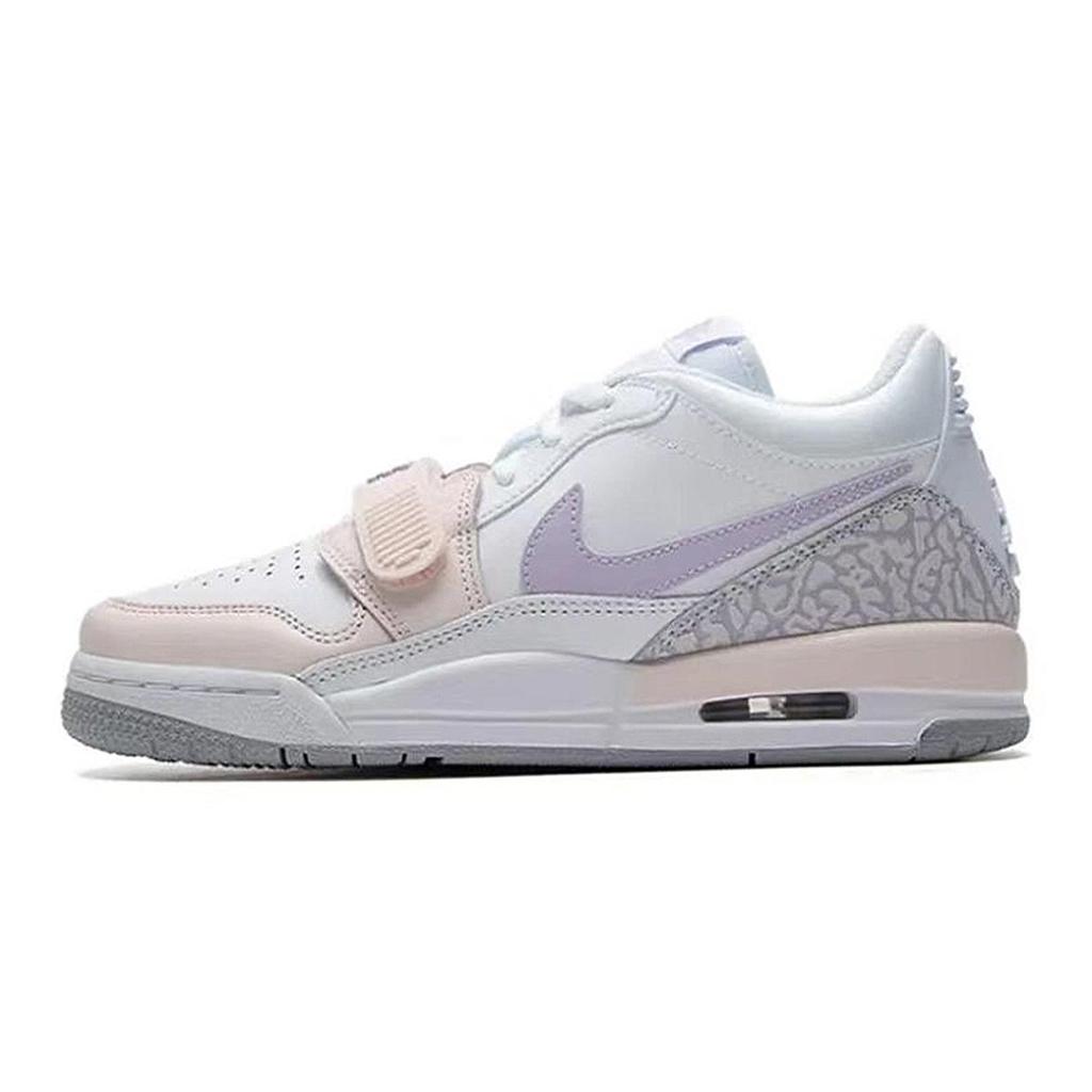 Jordan Legacy 312 Slip Resistant Abrasion Resistant Low Top Vintage Basketball Shoes Women's White Pink HF0747-151(Team47-312F)