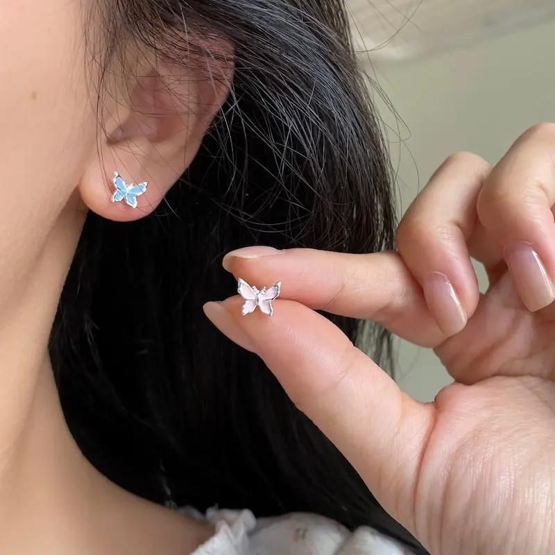 7 Paar Schmetterlings-Steckohrringe Exquisites Mini-Ohrringe-Set Weihnachtsgeschenk für Damen Mädchen Modeschmuck