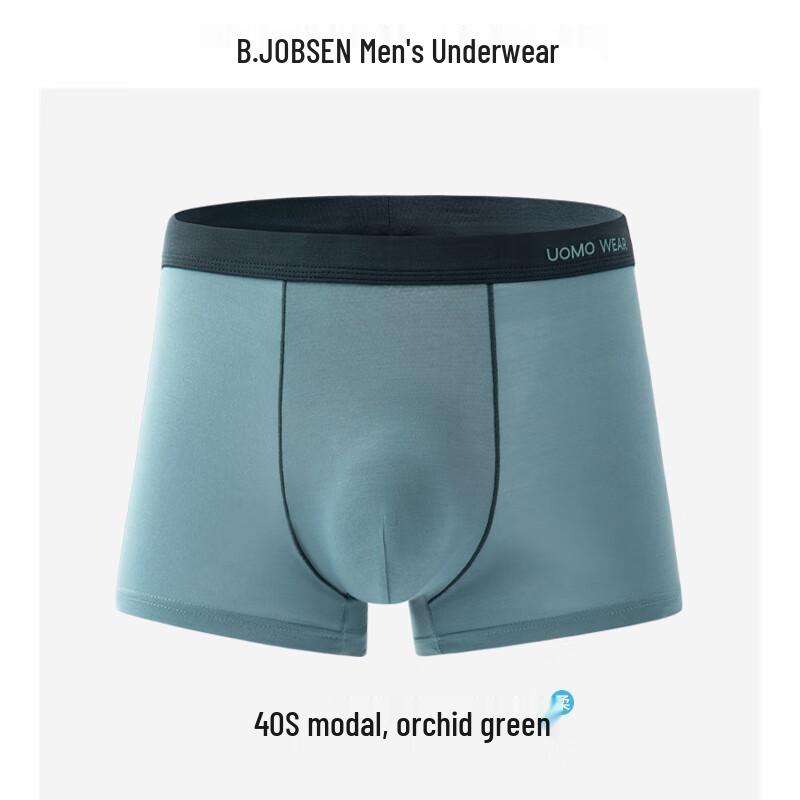 B.JOBSEN Men's Modal Breathable Boxer Briefs (2-Pack)