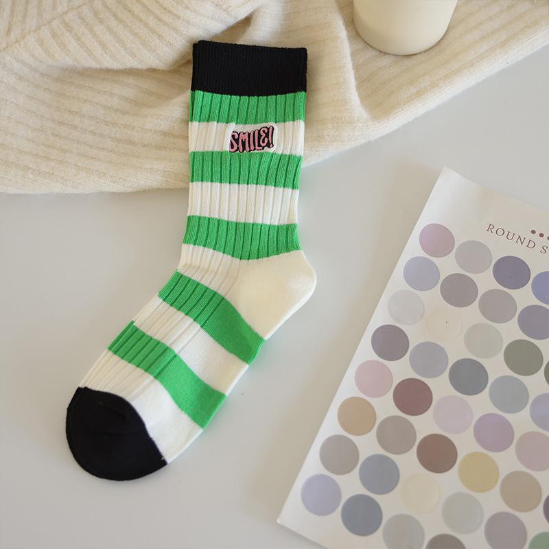 Socks Embroidered Smiley Face Boat Socks Trend Short Tube Solid Color Cotton Socks Versatile Student White Socks