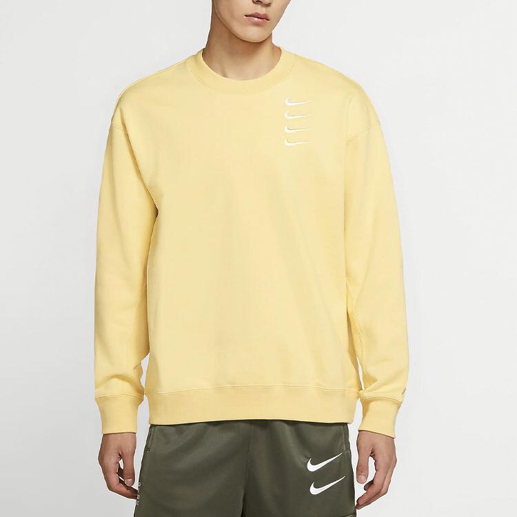 Nike Gradient Crew Neck Sweatshirt Men Tops Washed-Lemon-Yellow DB9408-742