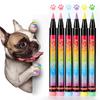 12 Colors Washable Pet Nail Coloring Marker Pens for Dogs Cats Nail Art Pens Kitten Nail Grooming Brush Set Pet Supplies