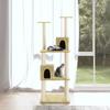 VidaXL Cat Tree with Sisal Scratching Posts Cream 141 Cm 171524