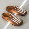 Clogs for Men Casual Cork Shoes Comfortable Slip On Indoor Outdoor Closed Toe Slides With Adjustable Buckle Men's Footbed Mules with Arch Support