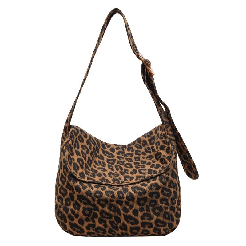 Leopard Print Shoulder Bag Women's Crossbody Bag Large Capacity Tote Bag Commuter Underarm Bag
