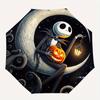The Nightmare Before Christmas Automatischer Regenschirm - Dreifach faltbarer tragbarer Regenschirm, Bestes Weihnachtsgeschenk für Männer und Frauen, Langlebiger Eisenrahmen, Pla