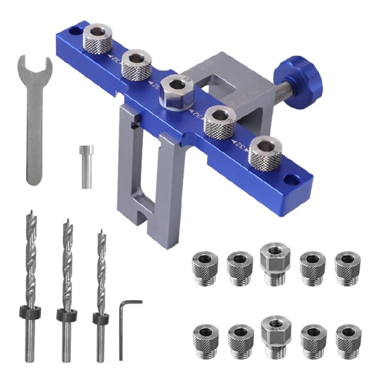 3-In-1 Pocket Hole Jig 6/8/10mm Pocket Hole Wood Dowel Drilling Templates Set Adjustable Drill Guide Puncher Locator