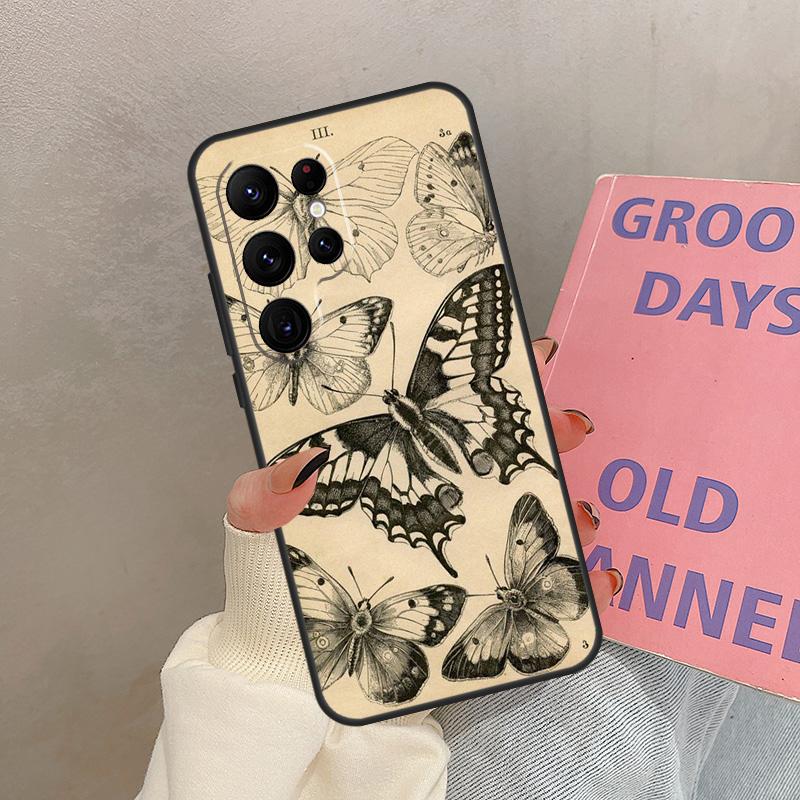 Butterfly Case For Samsung Galaxy S25 Ultra S20 S21 S22 S23 S24 Ultra S9 S10 Plus S25 FE Cover Coque