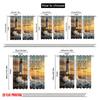 2pcs 2D Flat Printing Scene Curtains God Light Lighthouse Ocean 100% Polyester Fabric Without Electricity Birthday Party Perfect