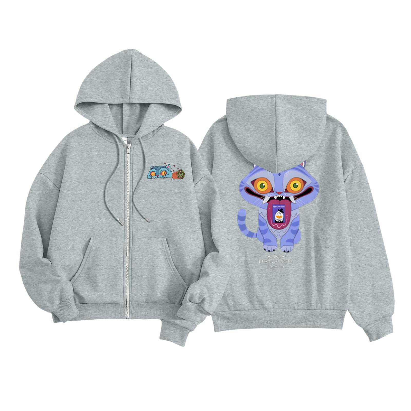 

Детская мода Женская легкая толстовка с длинным рукавом на молнии Толстовка с принтом и карманами 110