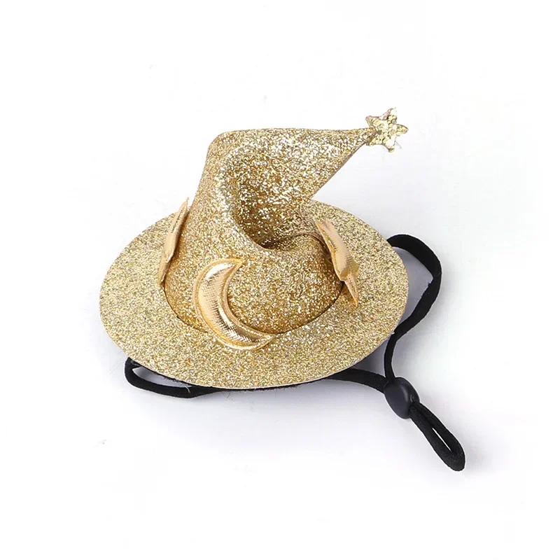 Mini Witch Hat for Small Animals Adjustable Pet Headgear Hamster Rat Hats Halloween Cosplay Clothing Guinea Pigs Assessories