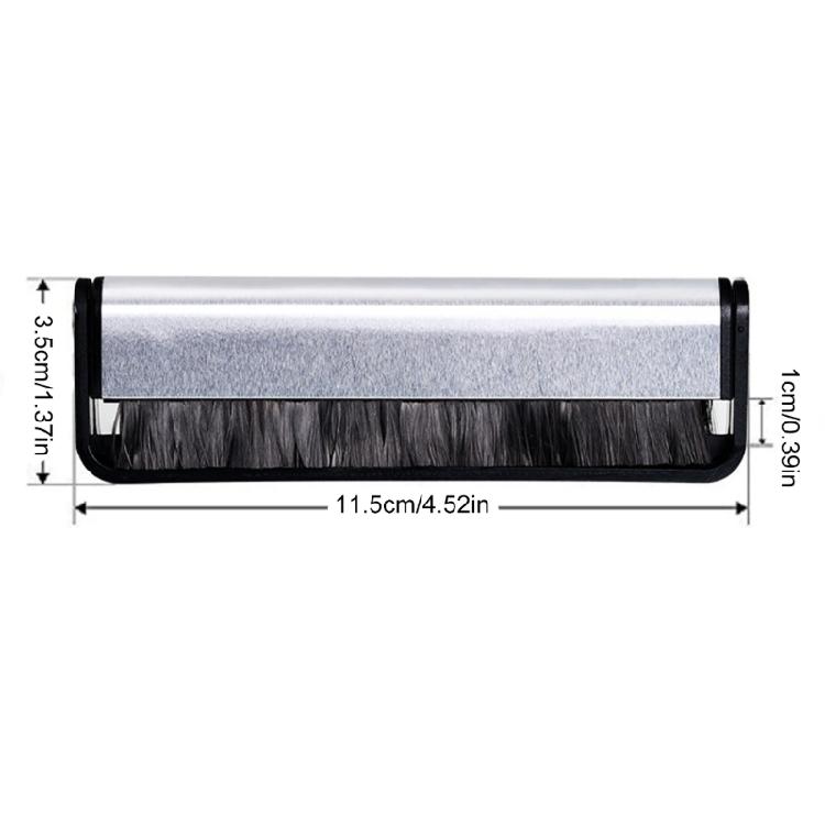 1 Set Carbon Fiber Cleaner Anti Static Cleaning Brush with 30x30cm Large Size Cleansing Cloth for LPs Records