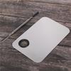 A04V Professional Makeup Palette Tray Mixed Make Up Stainless Steel Liquid Foundation Palette Watercolor Art Makeup Tools