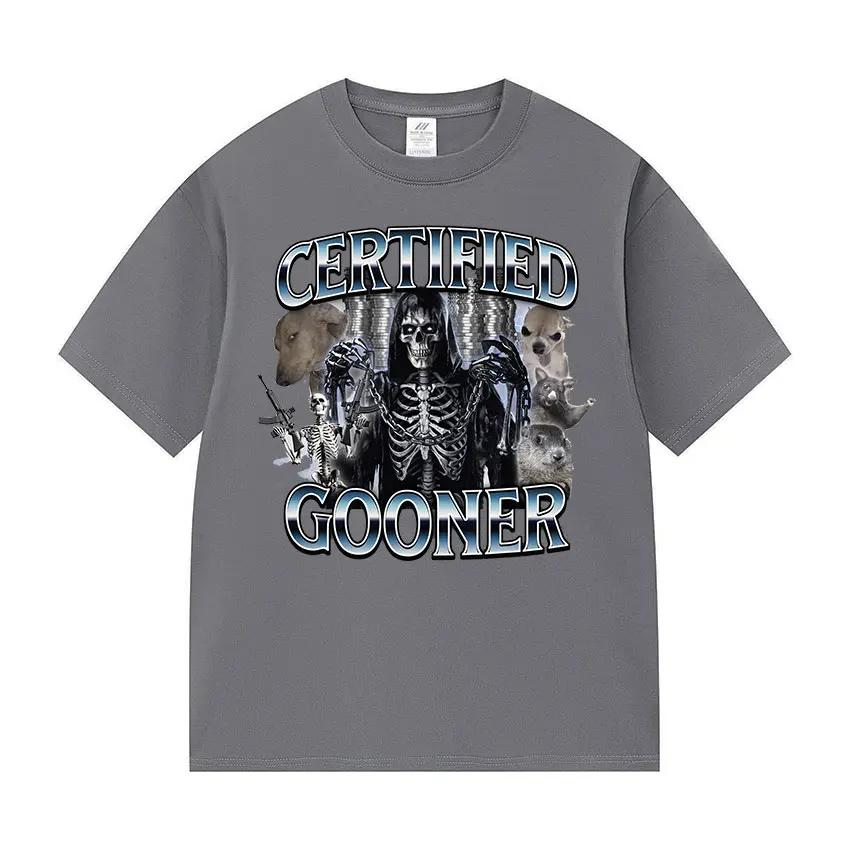 

Funny Certified Gooner Screaming Possum Meme T Shirts Men Vintage Fashion Short Sleeve Tshirt ONeck Unisex Cotton Tshirts 4XL
