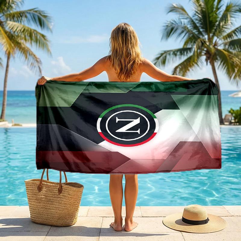Asciugamano da Spiaggia Asciugatura Rapida in Microfibra Assorbente Portatile da Viaggio per Nuoto con Stampa SSC Napoli