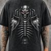 Berserk Guts Skull Knight Portrait Mineral Washed Graphic Shirt | Heavyweight Oversized Tee | Vintage Streetwear