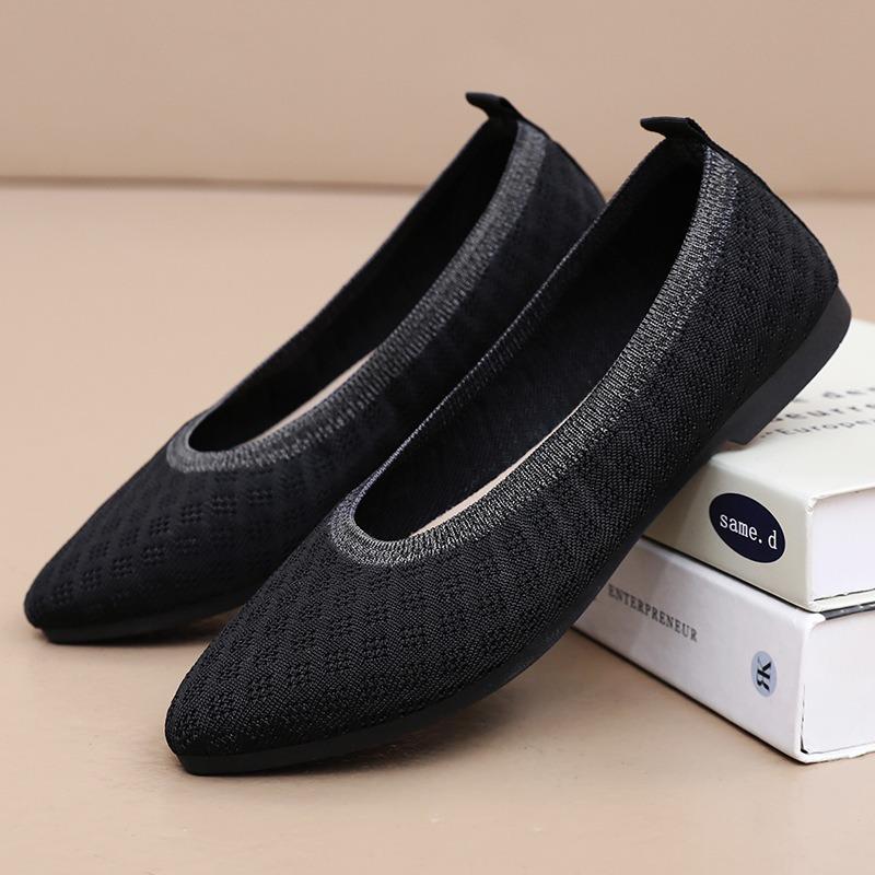 Shoes women's summer casual shoes pointed breathable women's shoes comfortable soft-soled mother shoes lightweight and versatile single shoes