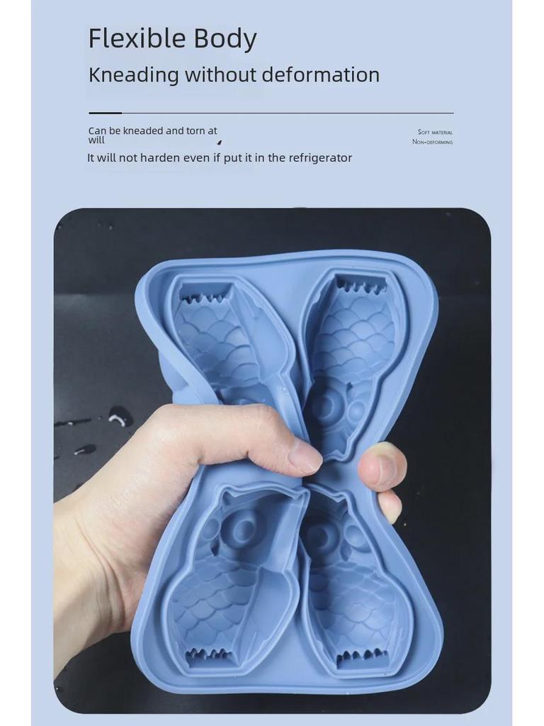 Silikon-Eiskugel- und Würfelform mit Eulen- und Katzenmotiv für Zuhause