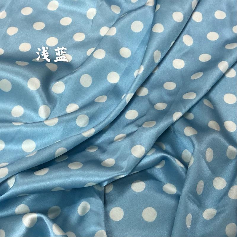 19 Momme Stretch Mulberry Silk Fabric Multi-Color Polka Dot Design Soft for DIY Sewing Summer Dress Shirt Cheongsam Fabric