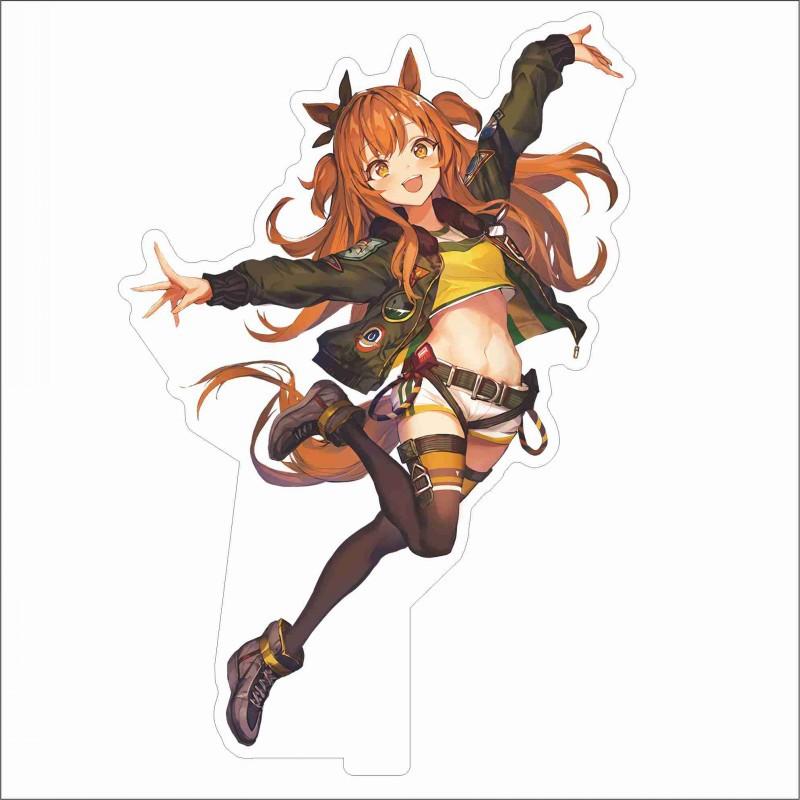 Japan Beautiful Derbil 15 Cm Cartoon Characters Acrylic Double-sided Stand Model Kawaii Cute Office Decoration Panel Permanent Recording Fans