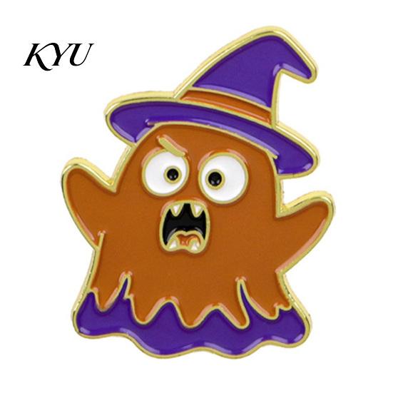 Costume Decorative Pins Halloween Enamel Brooch Pin, Cartoon Ghost Witch Hat Black Cat Backpack Embellishment Pin Spider Badge for Jackets Backpacks