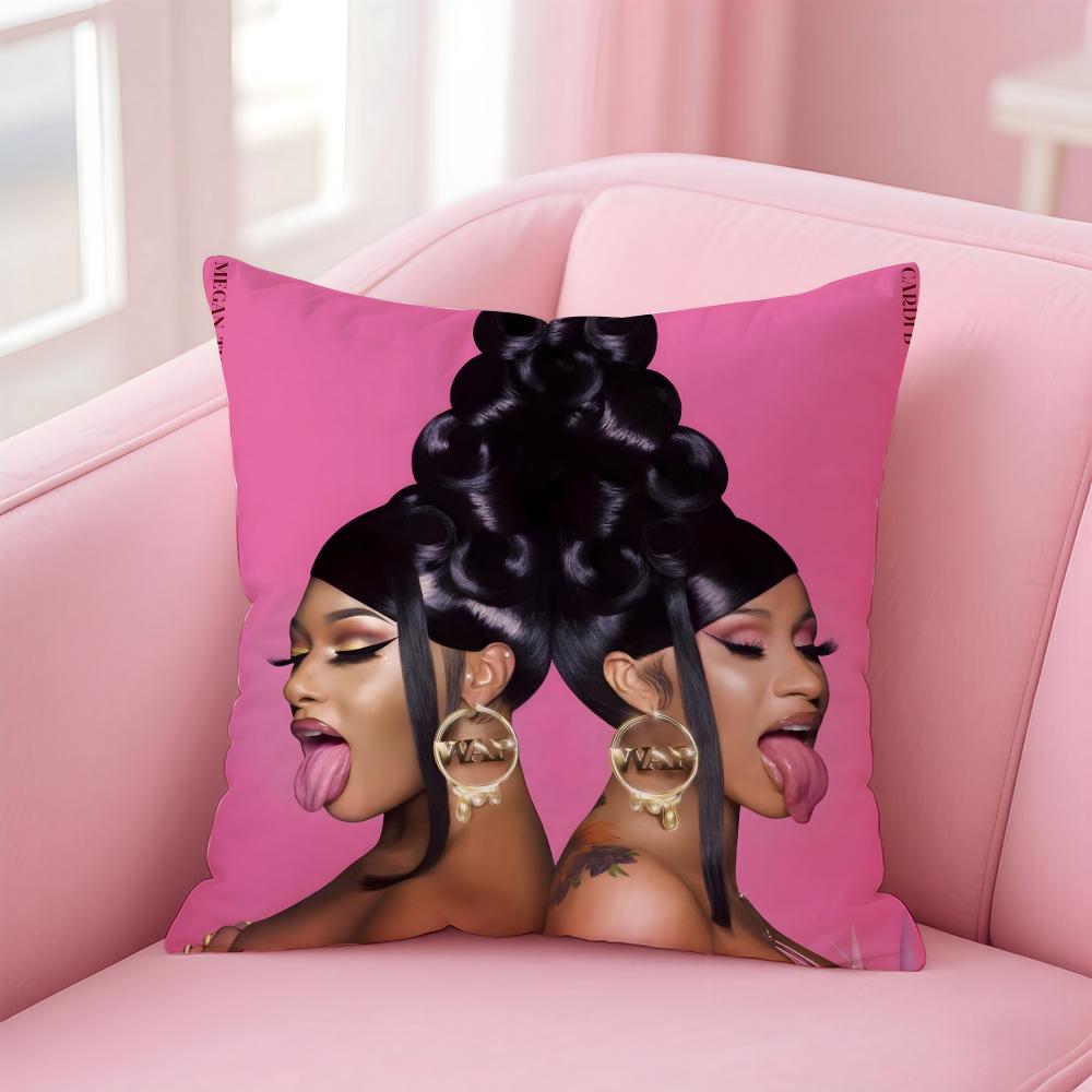 Bold Rap American Sexy Cool Singer CCardi B Cushion Cover Pillow Case Soft Skin Friendly Fabric Concealed Zipper