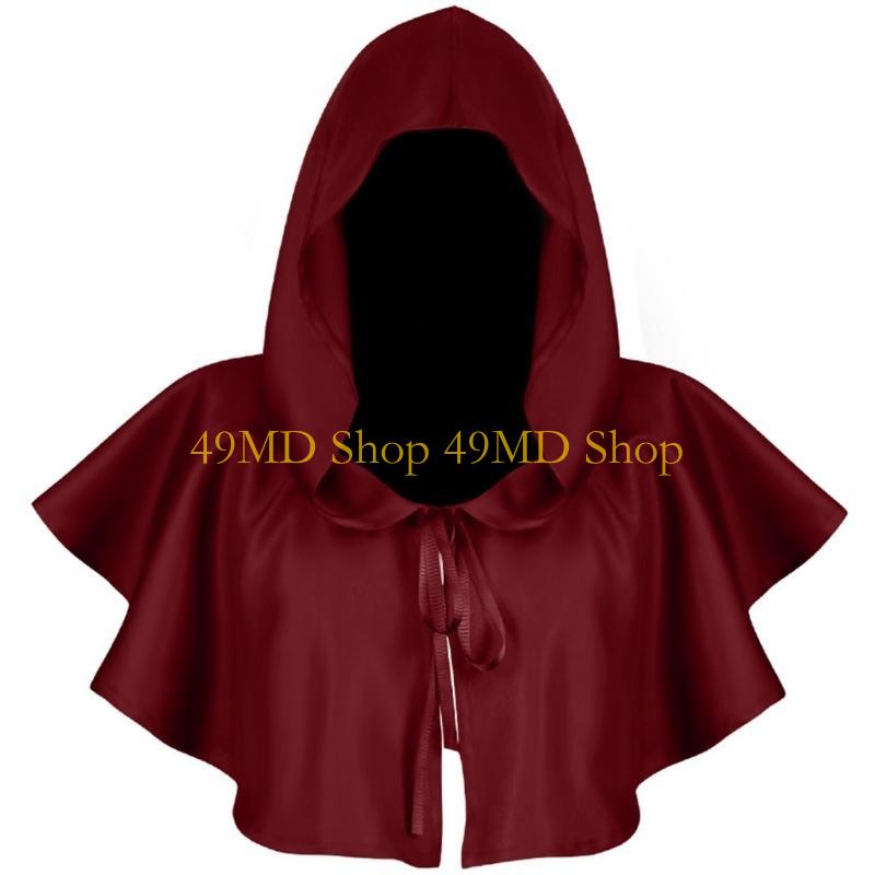 49MD with Cap for Halloween Costume Capes Stage Performance Props Party Accessory Theater for Play Acting Tools