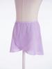 Chiffon Skirt Kids Elastic Waistband Irregular Slit Miniskirt for Stage Performance Gymnastic Costume