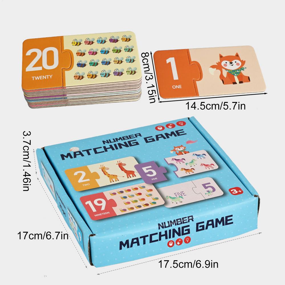 Matching Game For Kids Kids Letters Learning Matching Cards Parent-Child Interactive Early Learning Toy For Children 1.5–6 синий