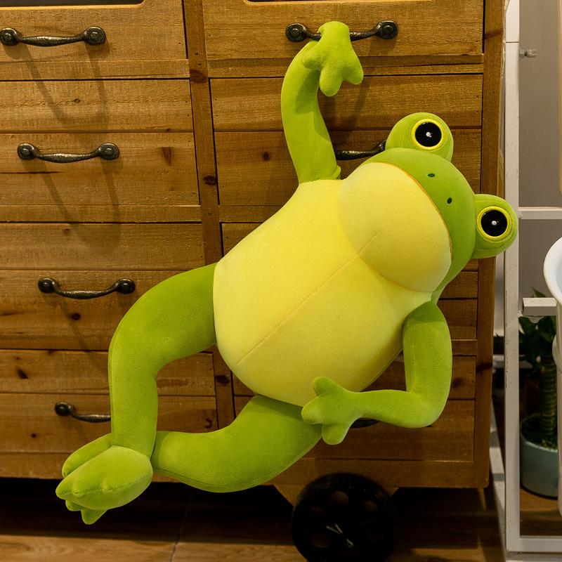 50cm Felpa de Rana Linda y Acogedora Animal de Peluche Suave Juguete de Rana Divertido con Bufanda Kawaii Regalo Para Niña Niño Novia