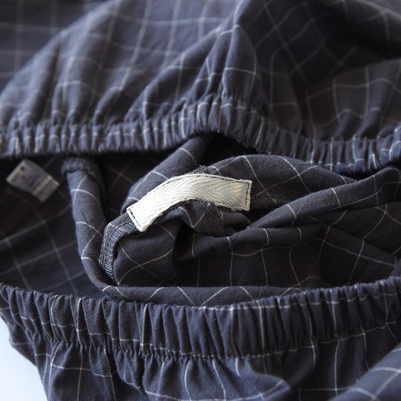 Zomer Pyjamaset voor Koppels: Dames Geruite Katoenen Korte Mouw & Korte Broek, Heren Casual Grote Maat Homewear