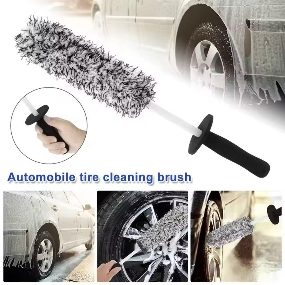 1Pcs Non-Slip Handle Tire Cleaning Brushes Easy To Cleaning Rims Spokes Auto Wash Glove