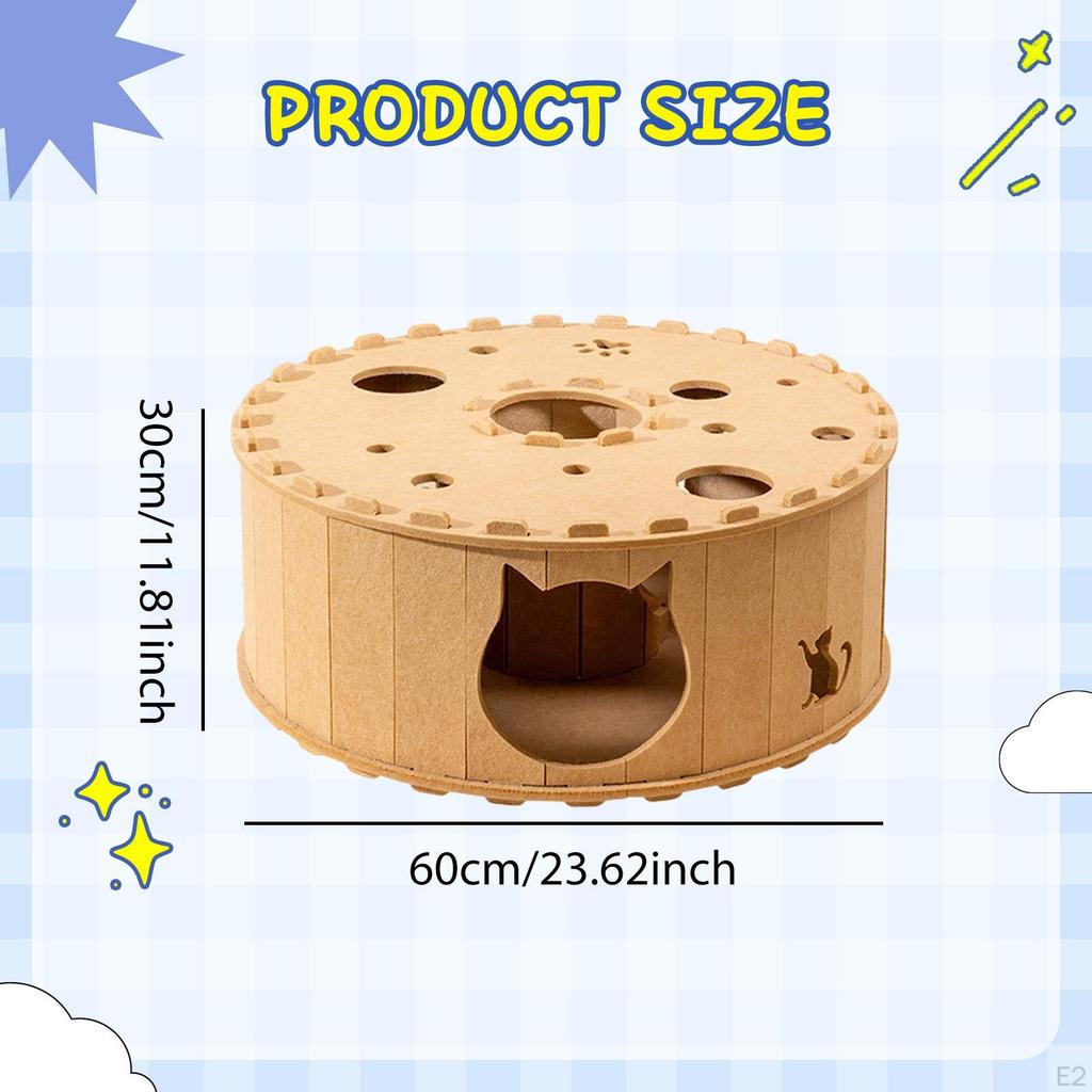 Pet Cat Tunnel Bed Activity Center Comfortable Warm Kitten Tube Nest for Bunny Small Medium