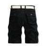 Men Cargo Shorts Mid-rise Button Zipper Closure Casual Shorts with Multi Pockets Solid Color