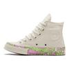 Converse Chuck 70 High Crafted Florals Women Sneakers Cream Egret Beyond-Pink A01187C