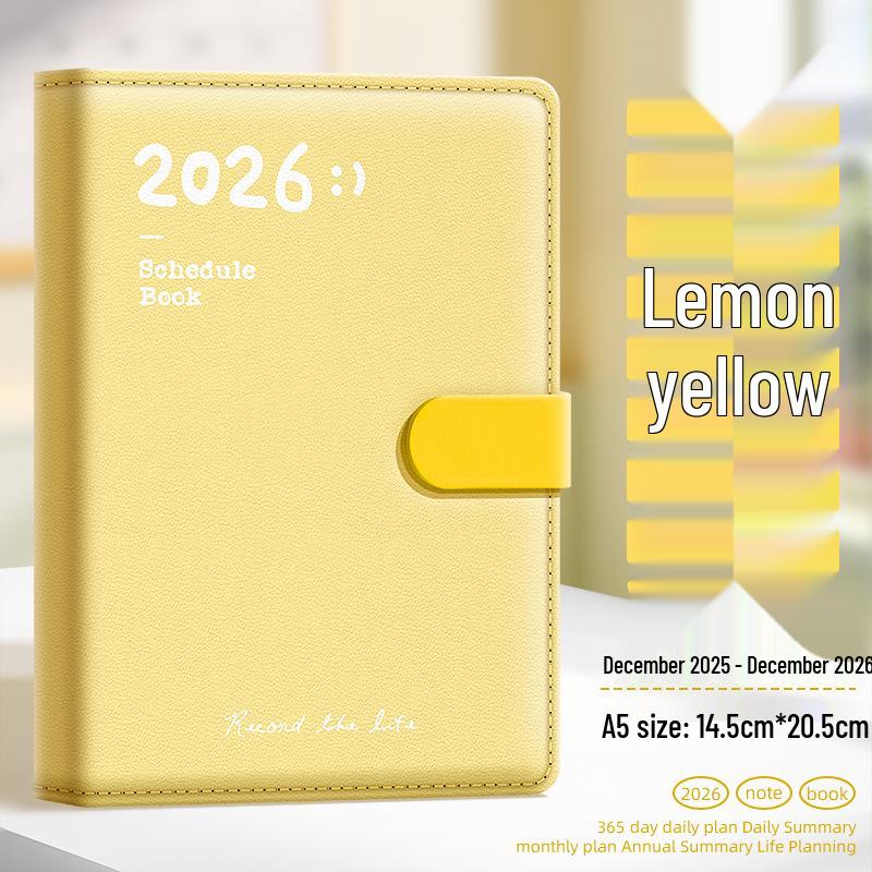 Kaba Bear 2026 A5 Magnetic Buckle Student Planner: Thickened Daily & Weekly Schedule Notebook