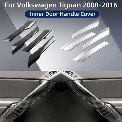 Car Upgrade Decoration Accessories Inner Door Handle Cover Trim Paste Style For Volkswagen Tiguan 2008 2009 2010 2011 2012-2016