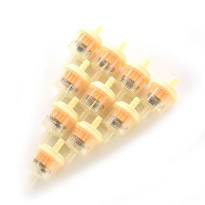 10Pcs Universal Motorcycle Mini Plastic Inline Fuel Gas Gasoline Patrol Filters