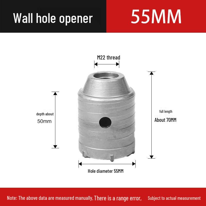 Electric Impact Drill Bit for Cement and Brick Walls - Dry Drilling Opener for Air Conditioner and Water Pipe Installations